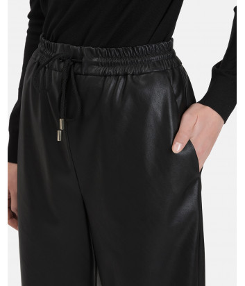 Спортивные брюки ICEBERG B1512829 из искусственной кожи черные