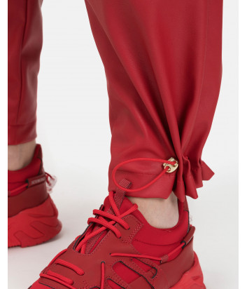 Спортивные брюки ICEBERG B1512829 из искусственной кожи красные