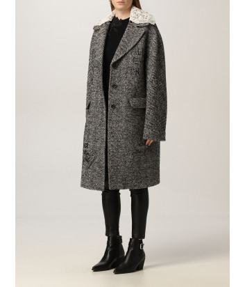 Пальто ERMANNO FIRENZE D39ET CP49RES воротник подчеркнут кружевом