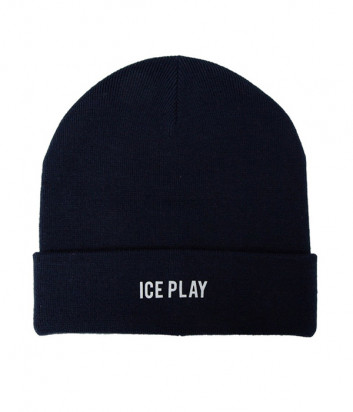 Трикотажная шапка ICE PLAY 30409014 синяя с логотипом