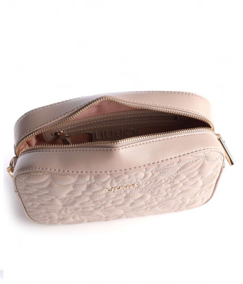 Сумка через плечо LIU JO NF1007 E0426 с декоративной строчкой пудровая