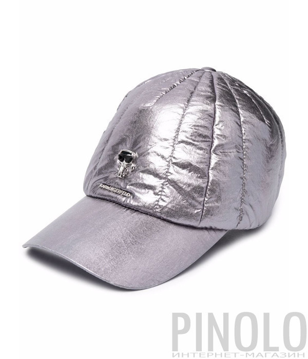 Бейсболка KARL LAGERFELD Ikonik 220W3401 серебристая
