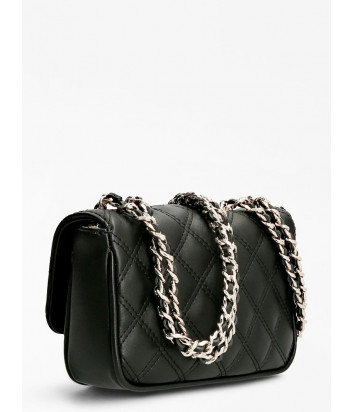 Сумка на цепочке GUESS Cessily HWEV7679780 в стеганной экокоже черная