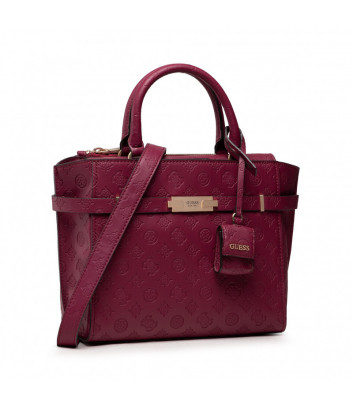 Сумка GUESS Bea HWVS8132060 в экокоже с тиснением вишневая
