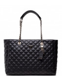 Сумка-шоппер GUESS Cessily HWEV7679230 в стеганной экокоже черная