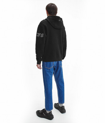 Мужская толстовка CALVIN KLEIN Jeans J30J319708 черная с логотипом Мужская толстовка CALVIN KLEIN Jeans J30J319708 черная с логотипом