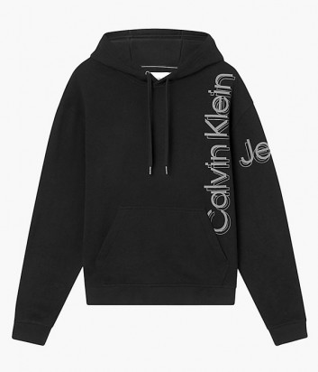 Мужская толстовка CALVIN KLEIN Jeans J30J319708 черная с логотипом Мужская толстовка CALVIN KLEIN Jeans J30J319708 черная с логотипом