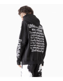 Толстовка COMME DES FUCKDOWN CDFU1260 черная с принтом