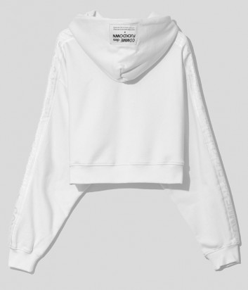 Укороченная толстовка COMME DES FUCKDOWN CDFD1620 с капюшоном белая