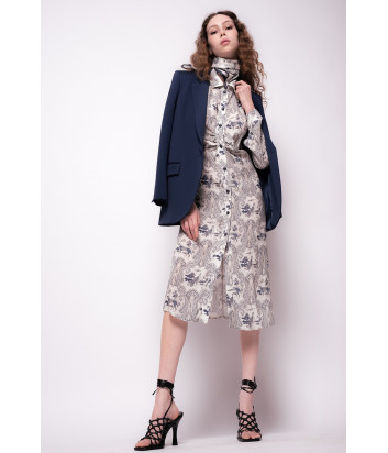 Длинное платье-рубашка PINKO 1G17NU с изображением леопардов