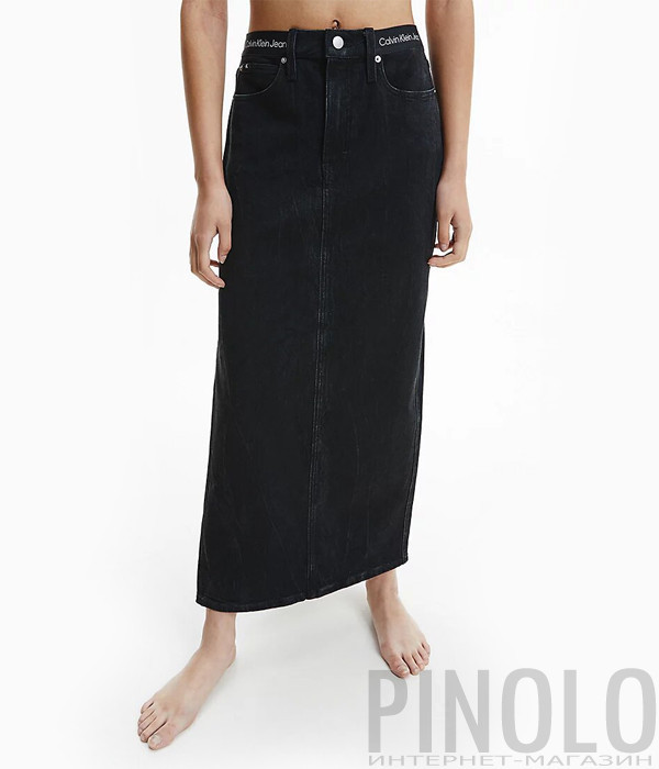Длинная джинсовая юбка CALVIN KLEIN Jeans J20J217911 черная
