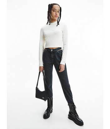 Мам-Джинсы CALVIN KLEIN Jeans J20J217833 с разрезами черные