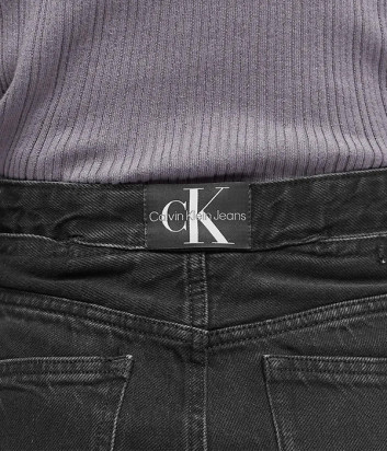 Широкие джинсы CALVIN KLEIN Jeans J20J217870 High Rise Relaxed черные с разрезами