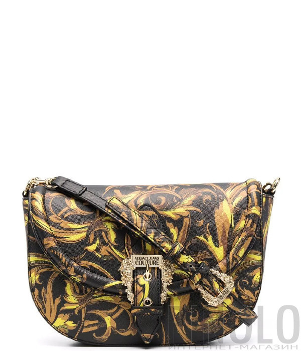 Сумка VERSACE Jeans Couture 72VA4BFN черная с принтом Regalia Baroque