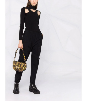 Сумка VERSACE Jeans Couture 72VA4BFN черная с принтом Regalia Baroque