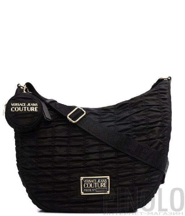 Большая стеганная сумка VERSACE Jeans Couture 72VA4BX7ZS225 через плечо черная