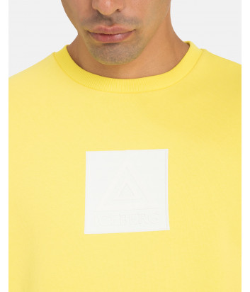 Желтый свитшот ICEBERG E0106302 принт квадрата с логотипом