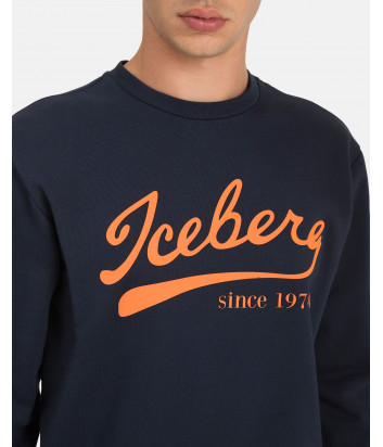 Темно-синий свитшот ICEBERG E0516300 с оранжевым логотипом
