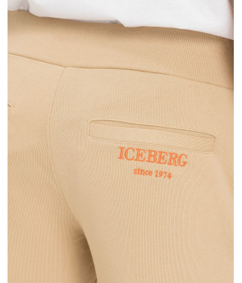 Спортивные брюки ICEBERG B0106300 бежевые с логотипом