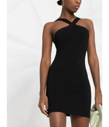 Мини-платье P.A.R.O.S.H. ROMA D550701 эластичное на бретелях черное