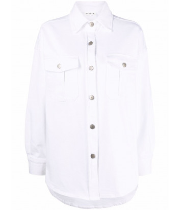 Джинсовая рубашка P.A.R.O.S.H. CABAREXY D430294 с карманами белая