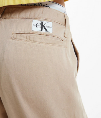 Широкие брюки CALVIN KLEIN Jeans J20J218943 бежевые