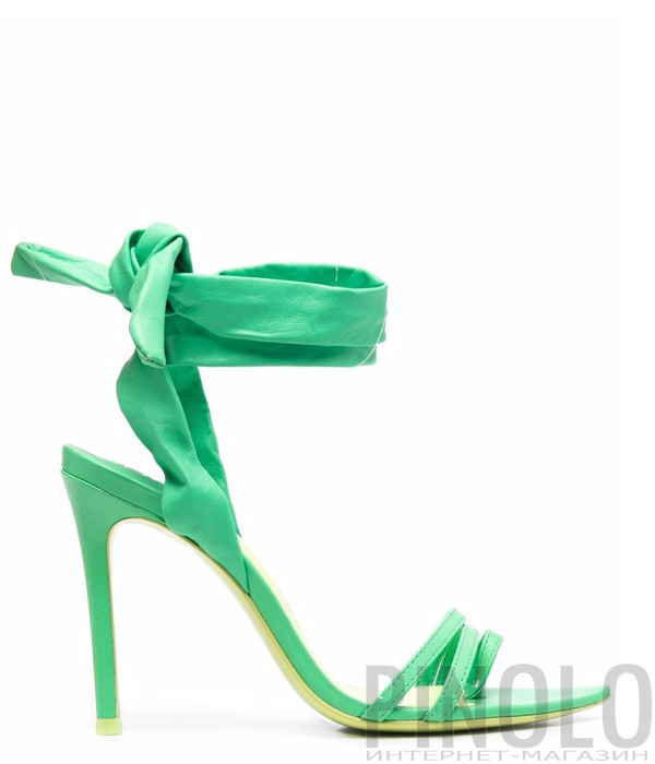 Кожаные босоножки SCHUTZ 205720 зеленые