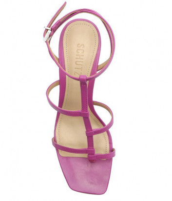 Кожаные босоножки SCHUTZ 207310 малиновые