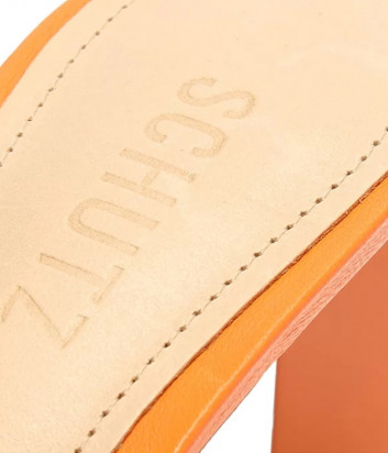 Кожаные босоножки SCHUTZ 212870 оранжевые