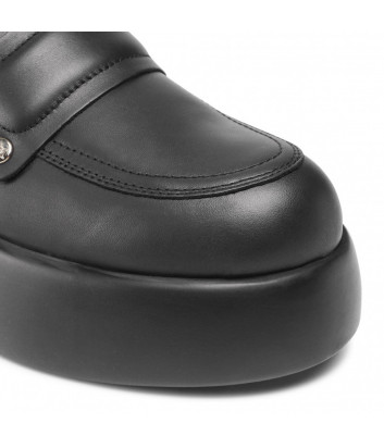 Кожаные туфли на платформе ATTILIO GIUSTI LEOMBRUNI (AGL) 772005 черные