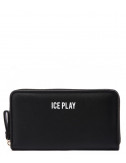 Портмоне на молнии ICE PLAY 7314 6936 9000 черное с белым логотипом