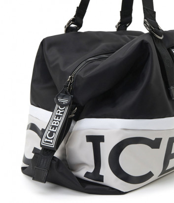 Спортивная-дорожная сумка ICEBERG P1P1 7200 6901 черная с логотипом