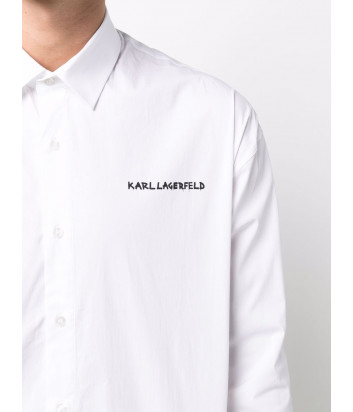 Рубашка KARL LAGERFELD 605980 521600 с логотипом белая
