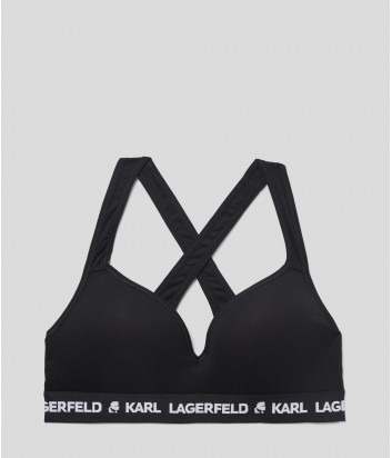 Спортивный бюстгальтер KARL LAGERFELD 211W2109 с формованными чашками черный