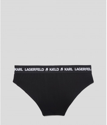 Трусики хипстеры KARL LAGERFELD 211W2106 черные с логотипом