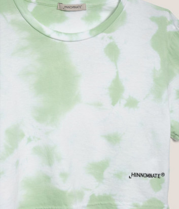 Кроп-топ HINNOMINATE HNW226STMM с принтом тай-дай салатовый