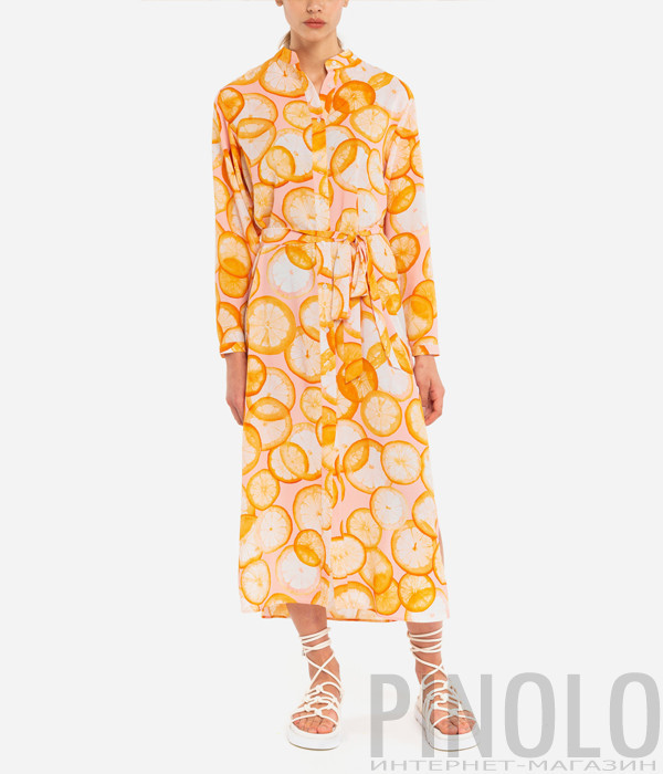 Платье-халат ICE PLAY H131 P505 принт \\"апельсин\\"