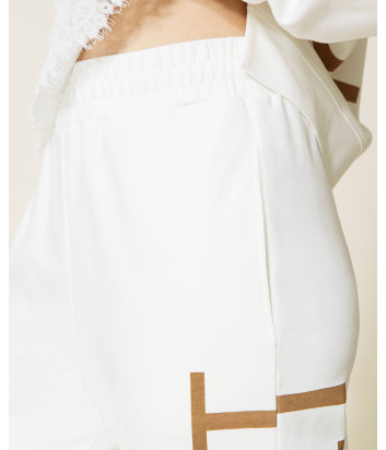Трикотажный костюм TWINSET 222TP2415-222TP2431 с кружевом белый