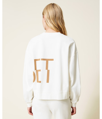 Трикотажный костюм TWINSET 222TP2415-222TP2431 с кружевом белый