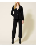 Трикотажный костюм TWINSET 222TP3327-222TP3323 кардиган и брюки черный
