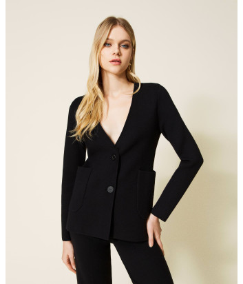 Трикотажный костюм TWINSET 222TP3327-222TP3323 кардиган и брюки черный