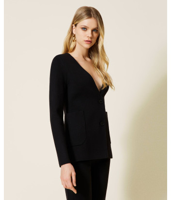 Трикотажный костюм TWINSET 222TP3327-222TP3323 кардиган и брюки черный