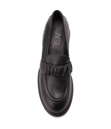 Кожаные лоферы ATTILIO GIUSTI LEOMBRUNI (AGL) 756026 черные