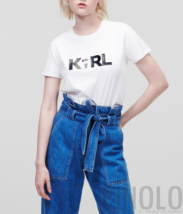 Футболка KARL LAGERFELD 230W1706 белая