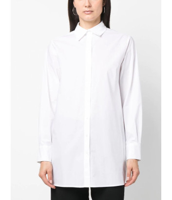 Белая рубашка KARL LAGERFELD 230W1602 с гофрированной вставкой на спине