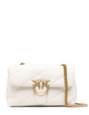 Сумка в стеганной коже PINKO Love Classic Puff 100038 с золотистой фурнитурой белая