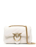 Сумка в стеганной коже PINKO Love Mini Puff 100039 с золотистой фурнитурой белая