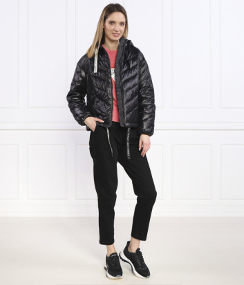 Короткий пуховик TWINSET 231TP2320 с капюшоном черный