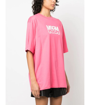 Футболка MSGM 3441MDM102 с принтом на спине розовая