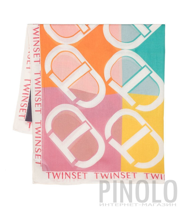 Шарф TWINSET 231TA4430 с цветной монограммой